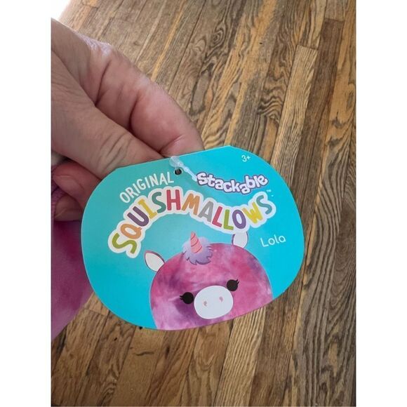 Squishmallows Stackable Lola Tie Dye Unicorn 4” Plush - Picture 6 of 7